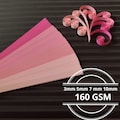 150 Quilling Paper Strips Valentine Pink Shades l Colors of Love l High Quality Paper 160gsm Outline Quilling 3D Effect On Edge Quilling product logo