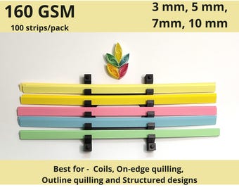 Paper Strips for Quilling Paper Cuts High Quality 160gsm Quilling Paper Main Colors Quilling Kit Outline Quilling 3D Effect Paper Filigree