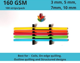 Paper Strips for Quilling Paper Cuts High Quality 160gsm Quilling Paper Summer Colors Quilling Kit Outline Quilling 3D Effect Paper Filigree