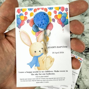Taufe Bevorzugungen, Babyparty-Samen-Papierformen. Personalisierte Wildblumen Blumensamen Papier Cards.Eco freundliche Geschenke für Gäste .erstes Alter