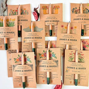 Penna per semi personalizzata, regalo di ringraziamento, segnaposto personalizzato, regali piantabili per gli invitati al matrimonio, regalo speciale ecologico per, penna per semi