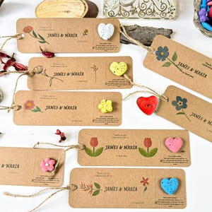 Segnalibro personalizzato con carta seminale. Segnalibro personalizzato per il ritorno a scuola, forme di carta seminale piantabili. Carta seminale di fiori di campo piantabili.