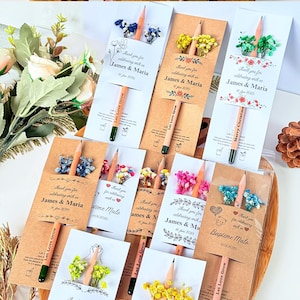 Crayons de graines personnalisés pour mariages, cadeaux de mariage pour invités, cadeaux de naissance, cadeaux de baptême, cadeaux personnalisés