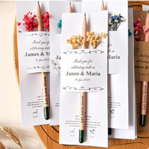 Personalisierte Samen Bleistifte für Hochzeiten, Hochzeit Gastgeschenke,Babypartygeschenke,Taufgeschenke,personalisierte Karte,Penne Personalizzate