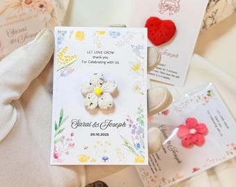 Recuerdos de boda personalizados con semillas plantables: regalo ecológico de agradecimiento