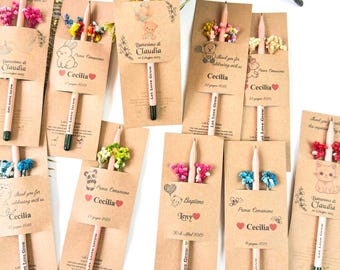 Bolígrafos personalizados con semillas: Recuerdos ecológicos para fiestas llenos de amor