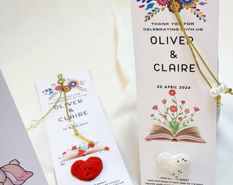 Personalized Plantable Seed Paper Bookmark: Wildflower Favors,