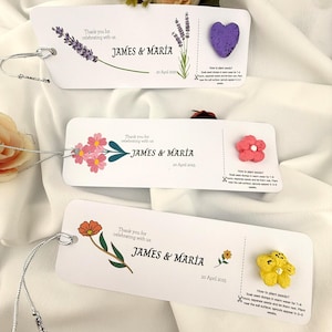Personalized Seed Paper Bookmark: Wildflower Wedding Favors,Bridal party gifts