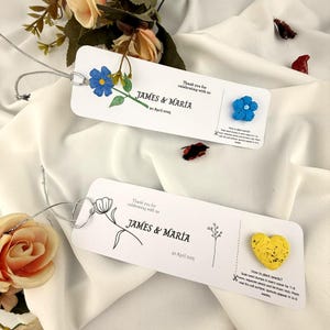 Personalized Plantable Seed Paper Bookmark: Wildflower Favors,