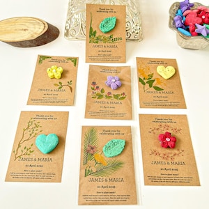 Personalized Seed Card With Plantable Seed Paper. Thank you card for guests.Placeholder seed card. Baptism favors.Wildflower Seed Paper.
