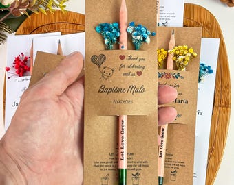 Personalized Seed Pencils: Wedding & Shower Favors