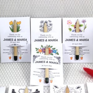 Penna per semi personalizzata, regalo di ringraziamento, segnaposto personalizzato, regali piantabili per gli ospiti del matrimonio, regalo speciale ecologico per