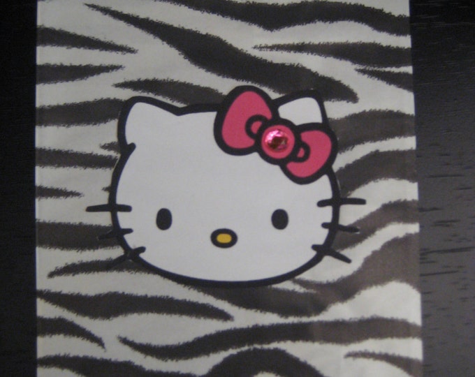 Set of 10 Hot Pink Hello Kitty Zebra Print Party Favor Bags - Etsy