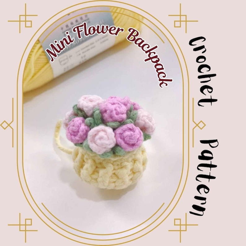 Mini Flower Backpack Crochet Pattern Small Doll Bag Clothing Schoolbag ...