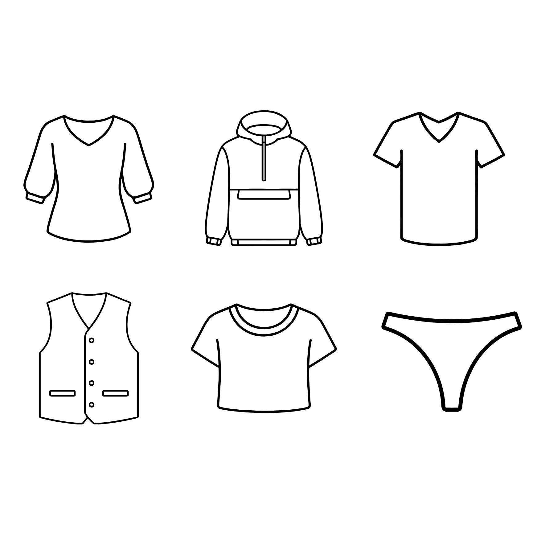 50 Clothing SVG Bundle, Apparel Line Icons, Fashion Boutique Logo PNG ...