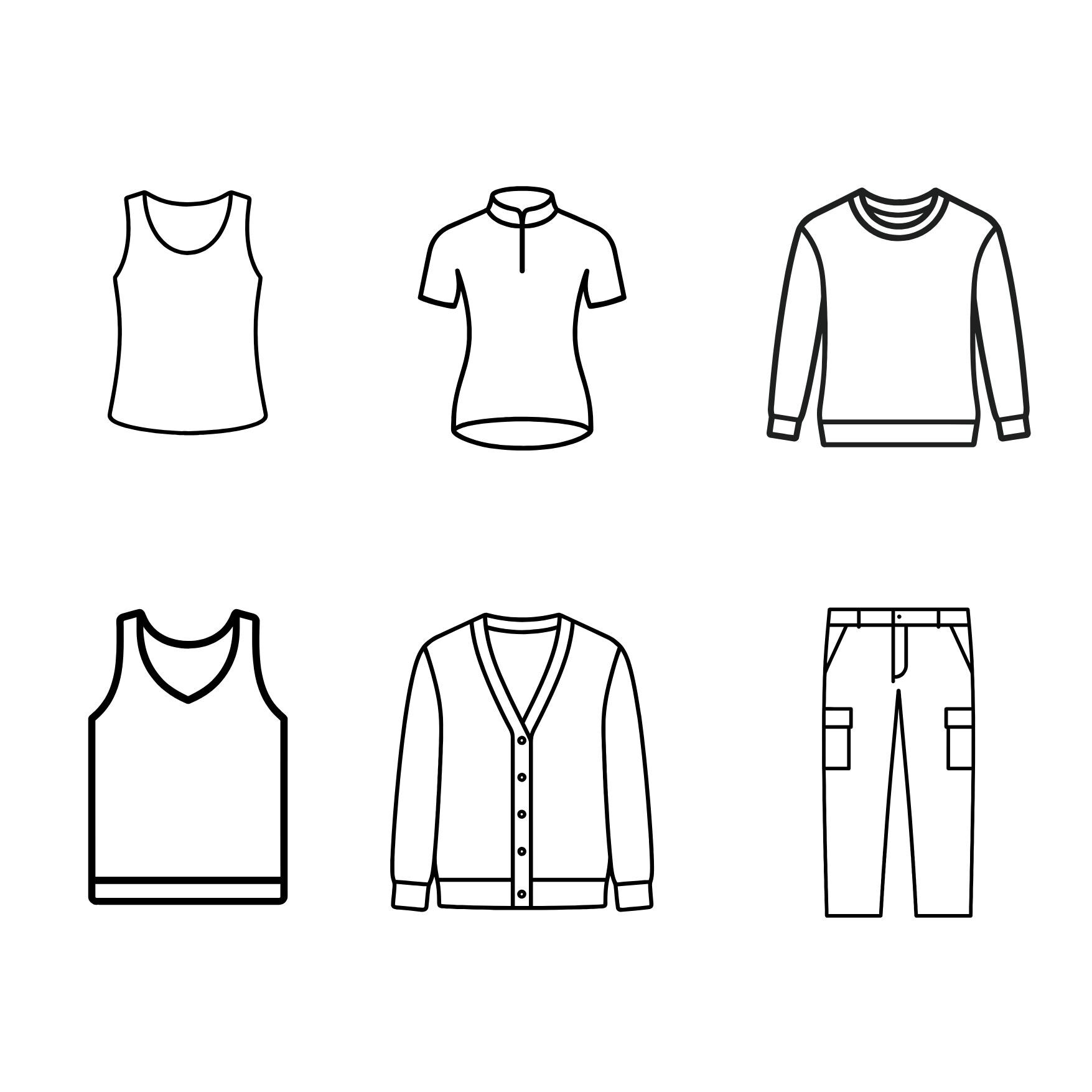 50 Clothing SVG Bundle, Apparel Line Icons, Fashion Boutique Logo PNG ...