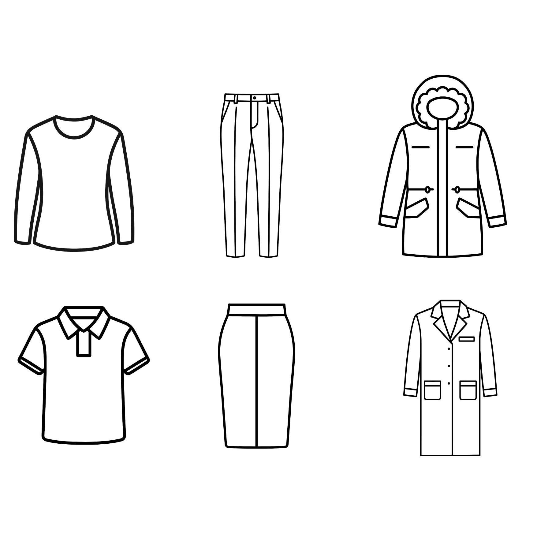 50 Clothing SVG Bundle, Apparel Line Icons, Fashion Boutique Logo PNG ...