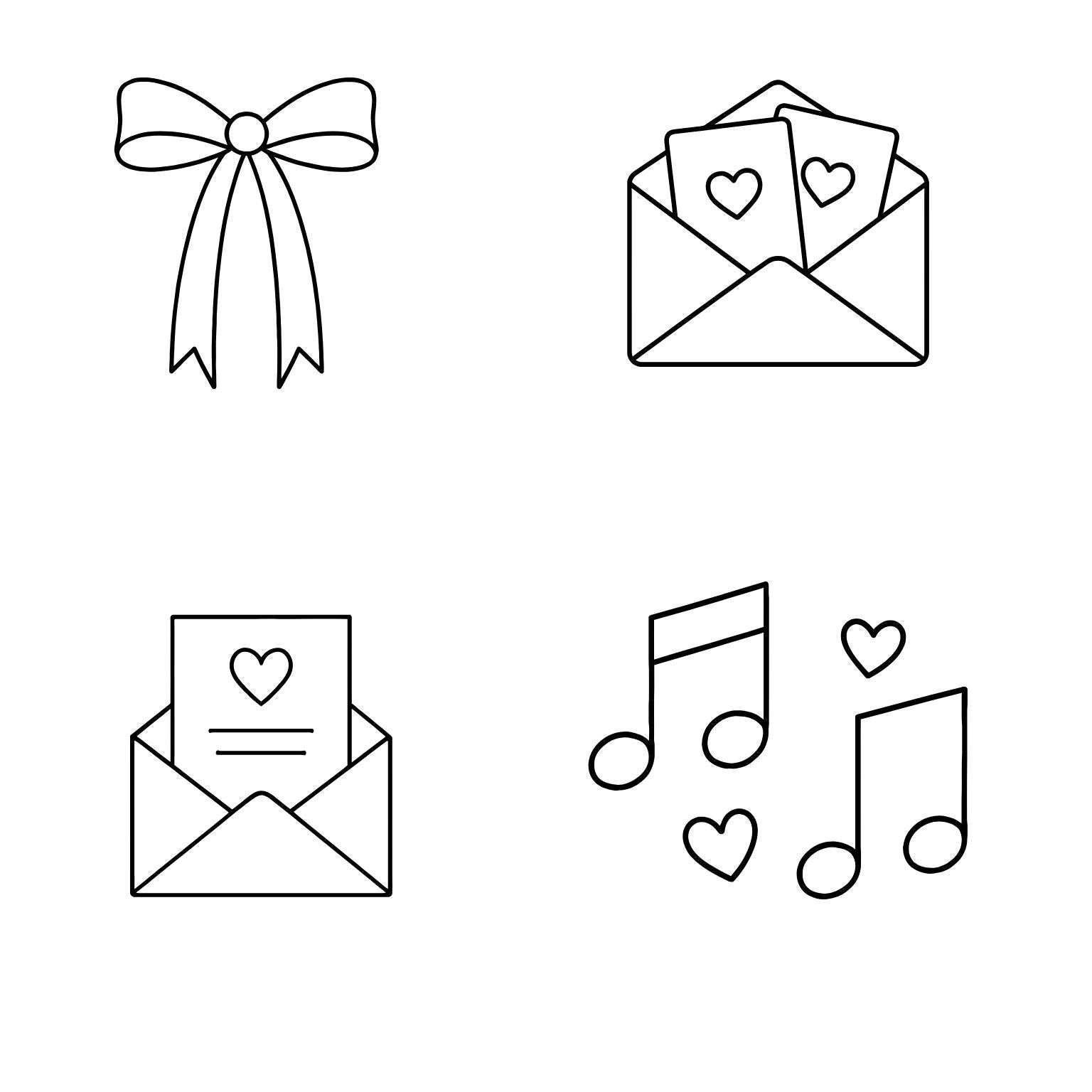 Wedding Icon Bundle SVG PNG – 30 Line Art Symbols for Invitations ...