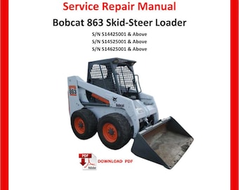 Bobcat 863 Kompaktlader Service Reparaturanleitung Technischer Werkstatt-Leitfaden PDF
