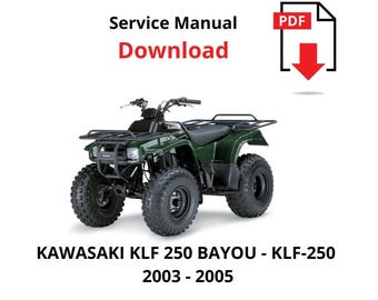 Kawasaki KLF 250 BAYOU 2003 - 2005 Service Reparaturanleitung PDF Brute Kraft pdf klf-250