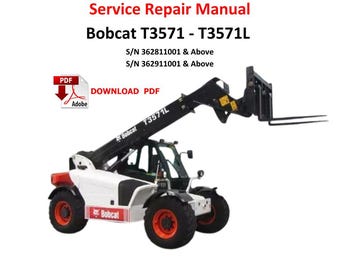 Manual de servicio y reparación del manipulador telescópico Bobcat TH T3571 T3571L Guía técnica del taller PDF