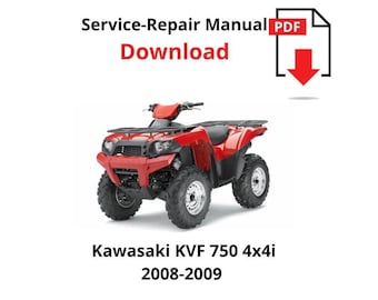 Kawasaki KVF 750 Brute Force Service Repair Manual 2008 - 2009 Quad  PDF ATV