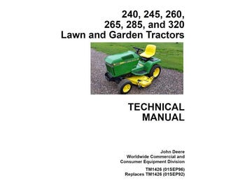 John Deere Tractor Service Manual: 240 245 260 265 285 320 (PDF Download)