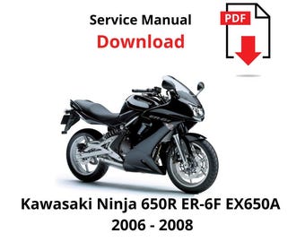 Kawasaki Ninja 650R ER - 6F EX650A abs 2006 - 2008 Service Repair Manual PDF