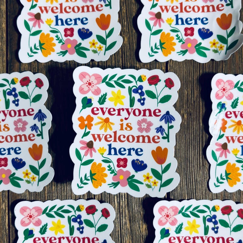 Welcome Stickers - Etsy