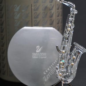 値下】Swarovski スワロフスキー サクスフォン 置物 Swarovski Crystal