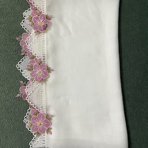 delicate handmade turkish needle lace scarf