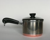 vintage revere ware 1.5 quart saucepan copper clad bottom 1978