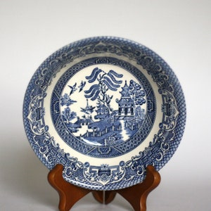vintage blue willow cereal bowl EIT made in england