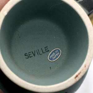 vintage ceramic footed mugs Seville made in Japan set of five image 6