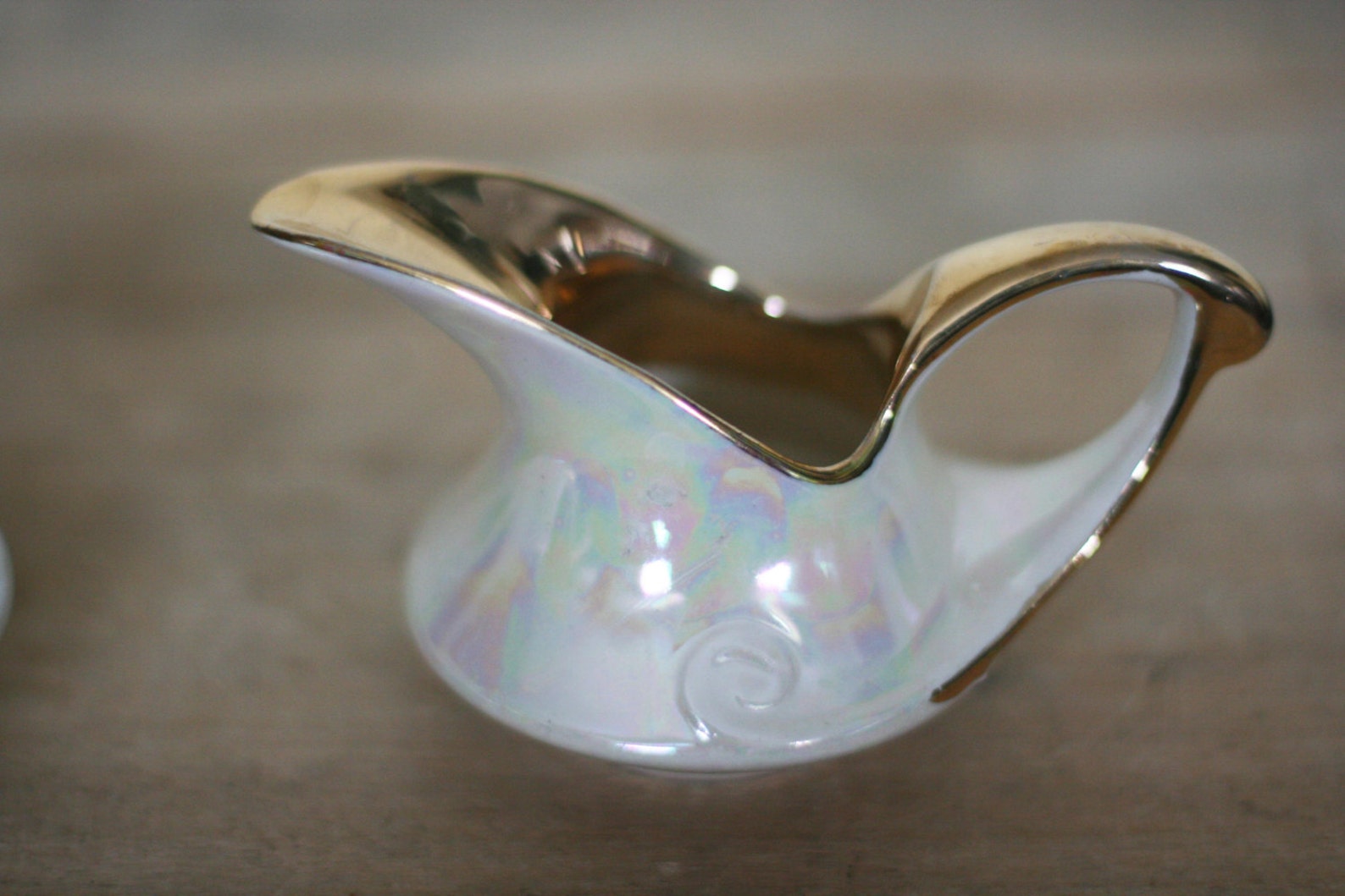 Vintage Lustre Ware Creamer and Sugar Art Deco - Etsy