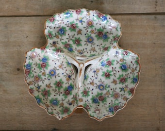 vintage chintz dish