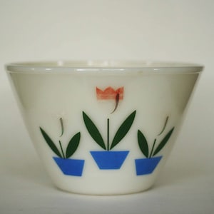 vintage fire king tulip bowl image 1