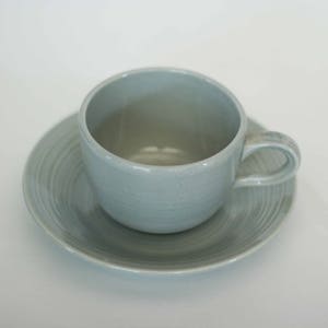 vintage franciscan reflections cup and saucer in gray image 2