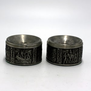 vintage pewter candleholders made in Norway