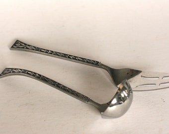 vintage mid century Epic Siboney serving fork and ladle
