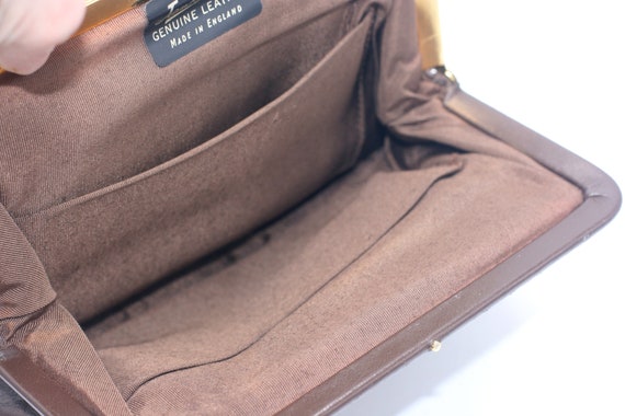 vintage Jane Shilton Brown Leather Handbag - image 5