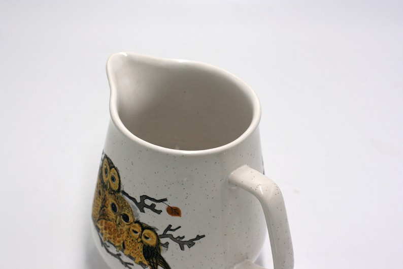 vintage enesco owl pitcher image 4