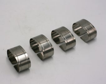 vintage Selandia stainless steel napkin rings made in Denmark