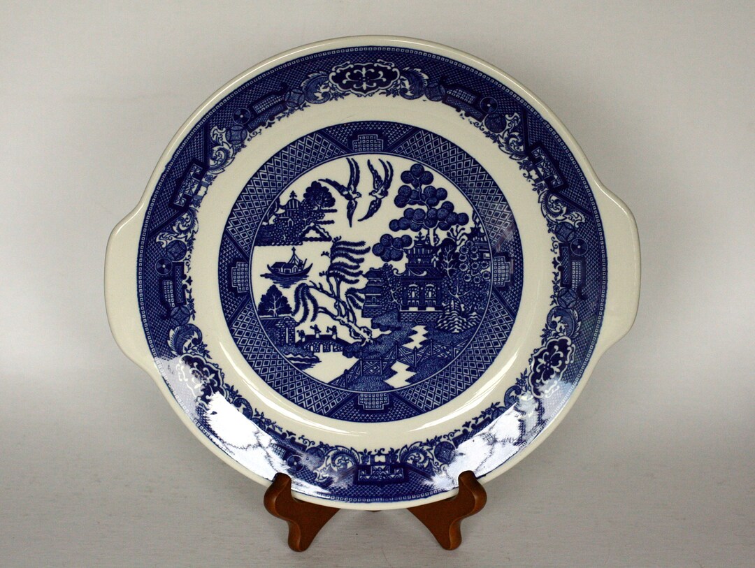 Vintage Willow Ware by Royal China Chop Plate Blue Willow Etsy
