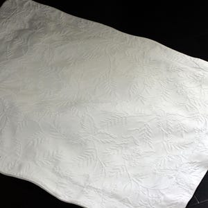 vintage Ralph Lauren Pillow Sham White on White Floral Pattern Standard Pillow Size 100% Cotton