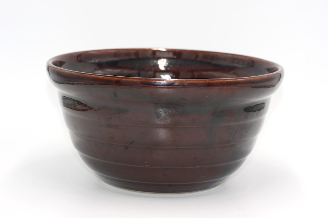 Vintage Monmouth Brown Mixing Bowl Etsy