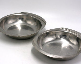 vintage Stainless Steel Serving bowls set of two made in Denmark