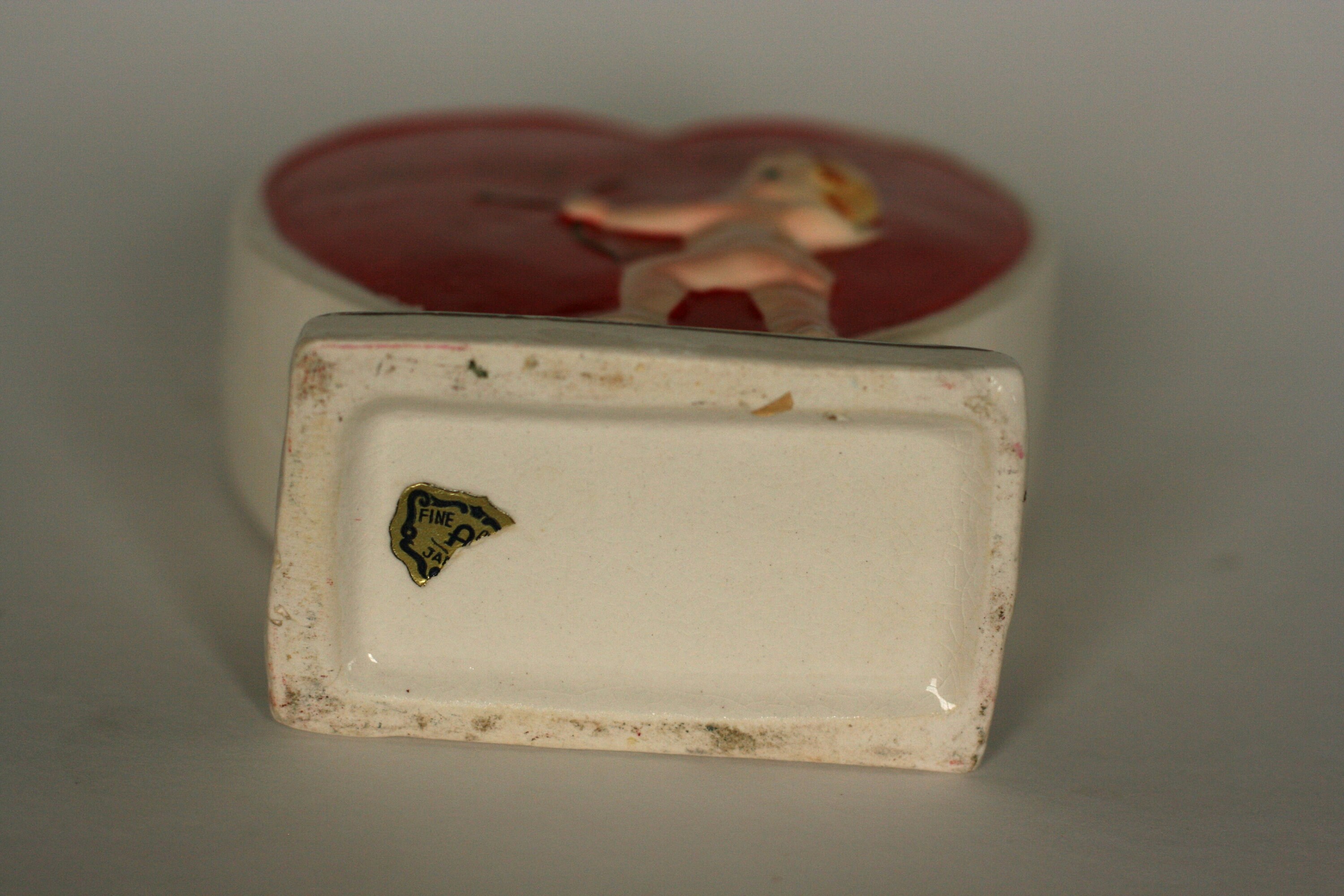 Vintage valentine ceramic vase with cupid made in japan Etsy