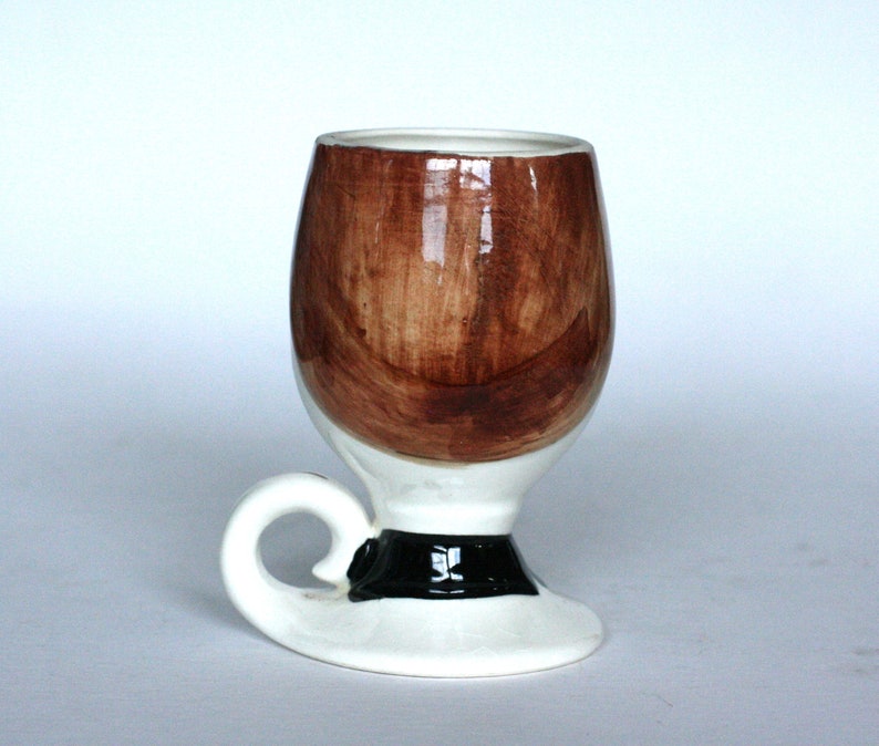 taza de cerámica vintage hombre con bigote hecho en japón imagen 2