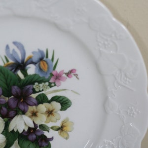 vintage lierre sauvage spring flower plate made in france shabby style image 3